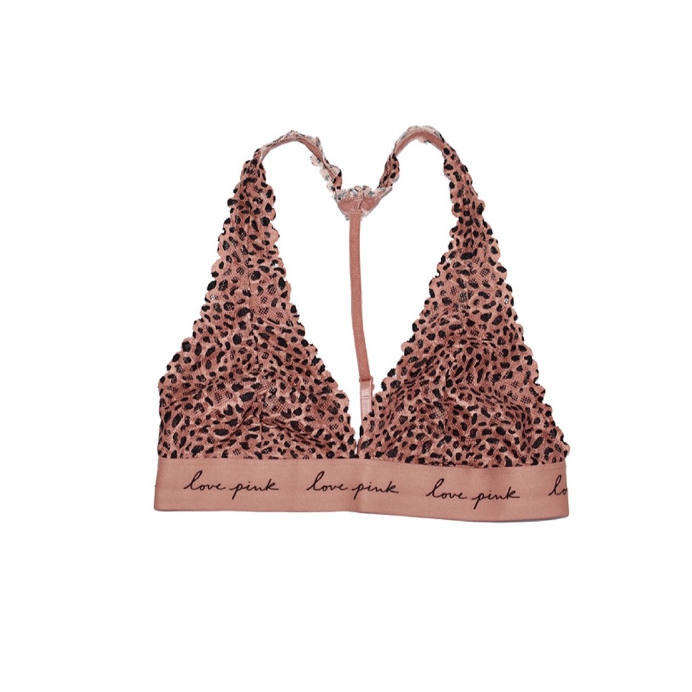 PINK Victoria’s Secret Leopard Print Lace Bralette